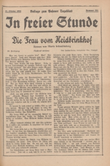 In Freier Stunde : Beilage zum „Posener Tageblatt”. 1935, Nr. 251 (31 Oktober)