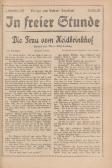 In Freier Stunde : Beilage zum „Posener Tageblatt”. 1935, Nr. 252 (1 November)