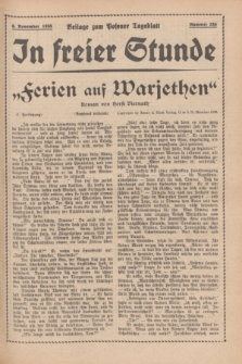 In Freier Stunde : Beilage zum „Posener Tageblatt”. 1935, Nr. 255 (6 November)