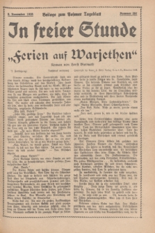 In Freier Stunde : Beilage zum „Posener Tageblatt”. 1935, Nr. 257 (8 November)