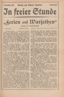 In Freier Stunde : Beilage zum „Posener Tageblatt”. 1935, Nr. 258 (9 November)