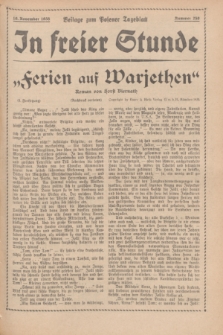 In Freier Stunde : Beilage zum „Posener Tageblatt”. 1935, Nr. 259 (10 November)
