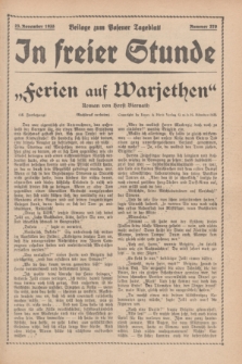 In Freier Stunde : Beilage zum „Posener Tageblatt”. 1935, Nr. 270 (23 November)