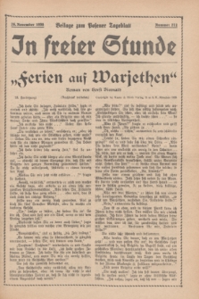 In Freier Stunde : Beilage zum „Posener Tageblatt”. 1935, Nr. 272 (26 November)