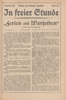 In Freier Stunde : Beilage zum „Posener Tageblatt”. 1935, Nr. 273 (27 November)