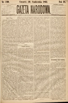Gazeta Narodowa. 1864, nr 240
