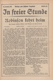 In Freier Stunde : Beilage zum „Posener Tageblatt”. 1935, Nr. 287 (13 Dezember)