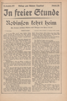 In Freier Stunde : Beilage zum „Posener Tageblatt”. 1935, Nr. 293 (20 Dezember)