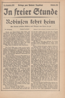 In Freier Stunde : Beilage zum „Posener Tageblatt”. 1935, Nr. 294 (21 Dezember)