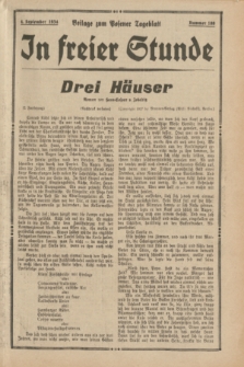 In Freier Stunde : Beilage zum „Posener Tageblatt”. 1934, Nr. 199 (4 September)