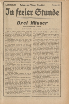 In Freier Stunde : Beilage zum „Posener Tageblatt”. 1934, Nr. 200 (5 September)