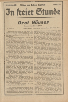 In Freier Stunde : Beilage zum „Posener Tageblatt”. 1934, Nr. 213 (20 September)