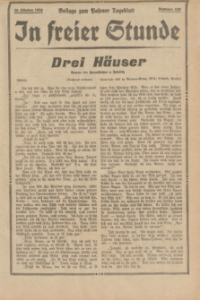 In Freier Stunde : Beilage zum „Posener Tageblatt”. 1934, Nr. 239 (20 Oktober)