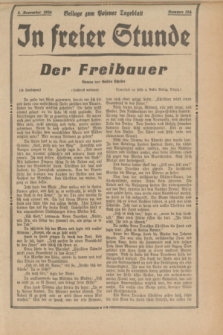 In Freier Stunde : Beilage zum „Posener Tageblatt”. 1934, Nr. 254 (8 November)