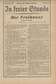 In Freier Stunde : Beilage zum „Posener Tageblatt”. 1934, Nr. 260 (15 November)