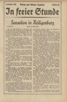 In Freier Stunde : Beilage zum „Posener Tageblatt”. 1934, Nr. 276 (4 December)