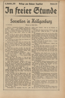 In Freier Stunde : Beilage zum „Posener Tageblatt”. 1934, Nr. 278 (6 December)