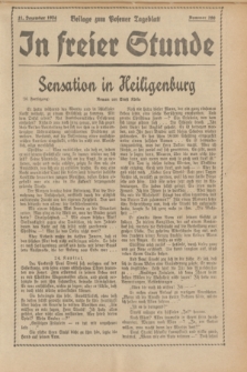 In Freier Stunde : Beilage zum „Posener Tageblatt”. 1934, Nr. 290 (21 December)