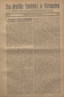 Der Deutsche Landwirt in Kleinpolen : vierzehntägig erscheinende Beilage zum „Ostdeutschen Volksblatt”. 1928, Nr. 11 (20 Wonnemond [Mai])