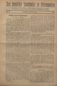 Der Deutsche Landwirt in Kleinpolen : vierzehntägig erscheinende Beilage zum „Ostdeutschen Volksblatt”. 1928, Nr. 18 (26 Ernting [August])