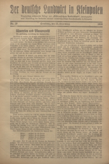Der Deutsche Landwirt in Kleinpolen : vierzehntägig erscheinende Beilage zum „Ostdeutschen Volksblatt”. 1928, Nr. 20 (23 Scheiding [September])