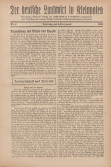 Der Deutsche Landwirt in Kleinpolen : vierzehntägig erscheinende Beilage zum „Ostdeutschen Volksblatt”. 1929, Nr. 4 (3 Lenzmond [März])