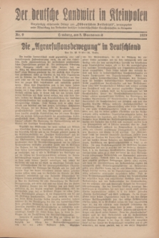 Der Deutsche Landwirt in Kleinpolen : vierzehntägig erscheinende Beilage zum „Ostdeutschen Volksblatt”. 1929, Nr. 9 (5 Wonnemond [Mai])