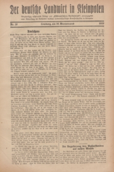 Der Deutsche Landwirt in Kleinpolen : vierzehntägig erscheinende Beilage zum „Ostdeutschen Volksblatt”. 1929, Nr. 10 (19 Wonnemond [Mai])