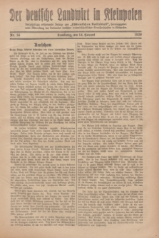 Der Deutsche Landwirt in Kleinpolen : vierzehntägig erscheinende Beilage zum „Ostdeutschen Volksblatt”. 1929, Nr. 14 (14 Heuert [Juli])