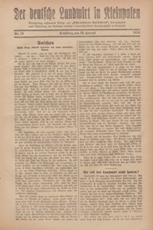 Der Deutsche Landwirt in Kleinpolen : vierzehntägig erscheinende Beilage zum „Ostdeutschen Volksblatt”. 1929, Nr. 15 (28 Heuert [Juli])