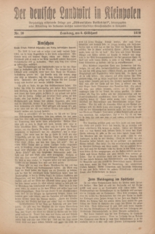 Der Deutsche Landwirt in Kleinpolen : vierzehntägig erscheinende Beilage zum „Ostdeutschen Volksblatt”. 1929, Nr. 20 (6 Gilbhart [Oktober])