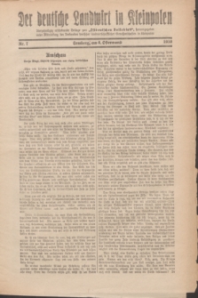 Der Deutsche Landwirt in Kleinpolen : vierzehntägig erscheinende Beilage zum „Ostdeutschen Volksblatt”. 1930, Nr. 7 (6 Ostermond [April])