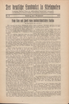 Der Deutsche Landwirt in Kleinpolen : vierzehntägig erscheinende Beilage zum „Ostdeutschen Volksblatt”. 1930, Nr. 11 (1 Brachmond [Juni])