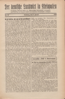 Der Deutsche Landwirt in Kleinpolen : vierzehntägig erscheinende Beilage zum „Ostdeutschen Volksblatt”. 1930, Nr. 15 (27 Heuert [Juli])