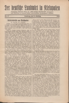 Der Deutsche Landwirt in Kleinpolen : vierzehntägig erscheinende Beilage zum „Ostdeutschen Volksblatt”. 1930, Nr. 17 (24 Ernting [August])