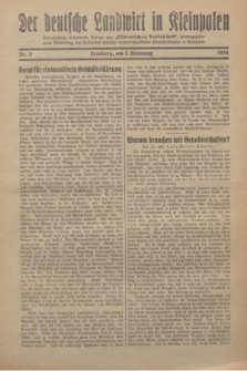 Der Deutsche Landwirt in Kleinpolen : vierzehntägig erscheinende Beilage zum „Ostdeutschen Volksblatt”. 1931, Nr. 3 (1 Hornung [Februar])