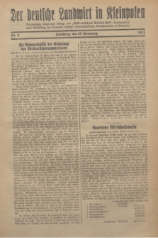 Der Deutsche Landwirt in Kleinpolen : vierzehntägig erscheinende Beilage zum „Ostdeutschen Volksblatt”. 1931, Nr. 4 (15 Hornung [Februar])