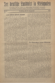 Der Deutsche Landwirt in Kleinpolen : vierzehntägig erscheinende Beilage zum „Ostdeutschen Volksblatt”. 1931, Nr. 6 (15 Lenzmond [März])