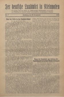 Der Deutsche Landwirt in Kleinpolen : vierzehntägig erscheinende Beilage zum „Ostdeutschen Volksblatt”. 1931, Nr. 7 (29 Lenzmond [März])