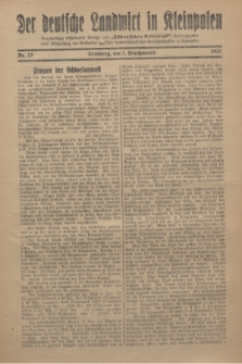 Der Deutsche Landwirt in Kleinpolen : vierzehntägig erscheinende Beilage zum „Ostdeutschen Volksblatt”. 1931, Nr. 12 (7 Brachmond [Juni])