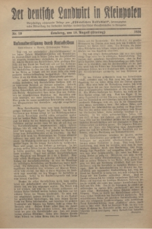 Der Deutsche Landwirt in Kleinpolen : vierzehntägig erscheinende Beilage zum „Ostdeutschen Volksblatt”. 1931, Nr. 16 (16 Ernting [August])