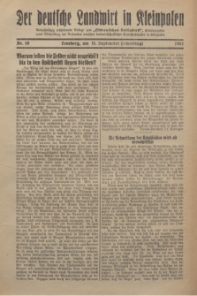 Der Deutsche Landwirt in Kleinpolen : vierzehntägig erscheinende Beilage zum „Ostdeutschen Volksblatt”. 1931, Nr. 18 (13 Scheiding [September])