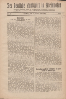Der Deutsche Landwirt in Kleinpolen : vierzehntägig erscheinende Beilage zum „Ostdeutschen Volksblatt”. 1932, Nr. 1 (3 Hartung [Jänner])