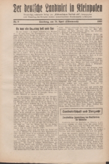 Der Deutsche Landwirt in Kleinpolen : vierzehntägig erscheinende Beilage zum „Ostdeutschen Volksblatt”. 1932, Nr. 9 (24 Ostermond [April])