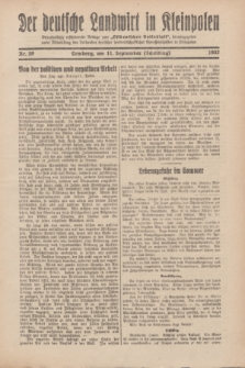 Der Deutsche Landwirt in Kleinpolen : vierzehntägig erscheinende Beilage zum „Ostdeutschen Volksblatt”. 1932, Nr. 19 (11 Scheiding [September])