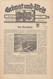 Heimat und Welt. 1934, Februar