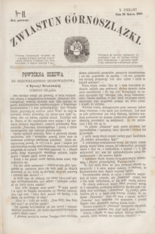 Zwiastun Górnoszlązki. R.1, nr 11 (20 marca 1868)