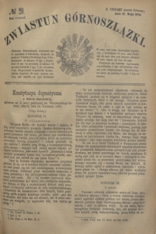 Zwiastun Górnoszlązki. R.3, № 20 (19 maja 1870) + dod.
