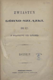 Zwiastun Górnoszlązki. R.4, № 1 (3 stycznia 1871) + dod.