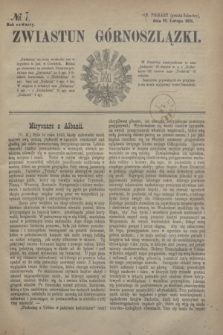 Zwiastun Górnoszlązki. R.4, № 7 (16 lutego 1871) + dod.